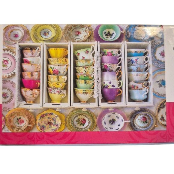 Eurographics Colorful Tea Cups 1000 pc Jigsaw Puzzle - Picture 3 of 8